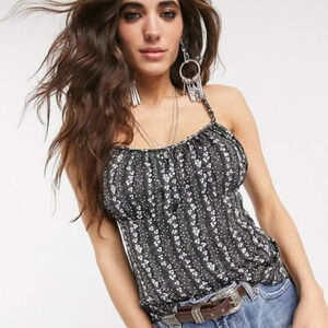 NWT Free People Intimately Donna Black Cami Tank Top X-Small